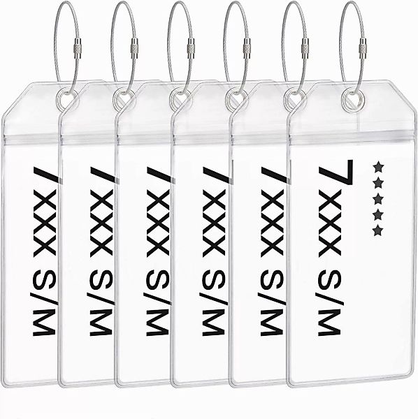 LuxusKollektion Kofferset 6er Set Transparente Kofferanhänger günstig online kaufen