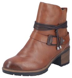 Rieker Stiefelette, Boots, Blockabsatz, Zierbänder, in günstig online kaufen