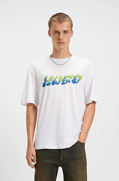 HUGO Blue T-Shirt "Napolux", Rundhalsausschnitt, regular fit, Logodruck günstig online kaufen