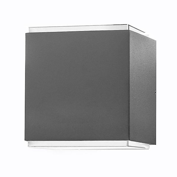 LED Außenwandleuchte aus Aluminium in Anthrazit IP65 Up- and Downlight günstig online kaufen