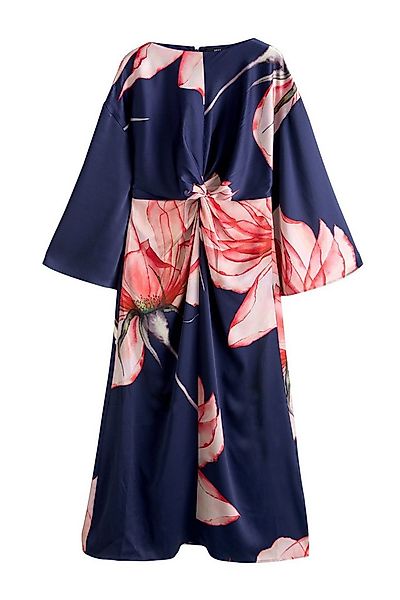 Next Maxikleid Strukturiertes Satin-Maxikleid mit Drehdetail (1-tlg) günstig online kaufen
