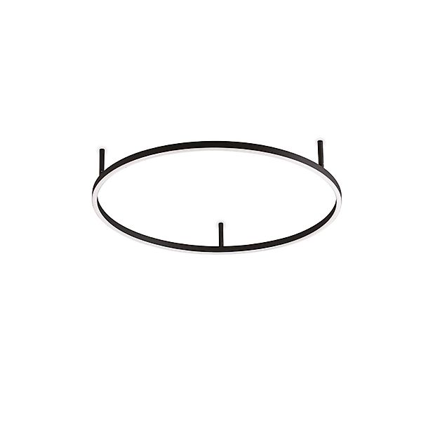 Ideal Lux LED-Deckenlampe Oracle Slim Ø 70 cm schwarz 3.000K günstig online kaufen