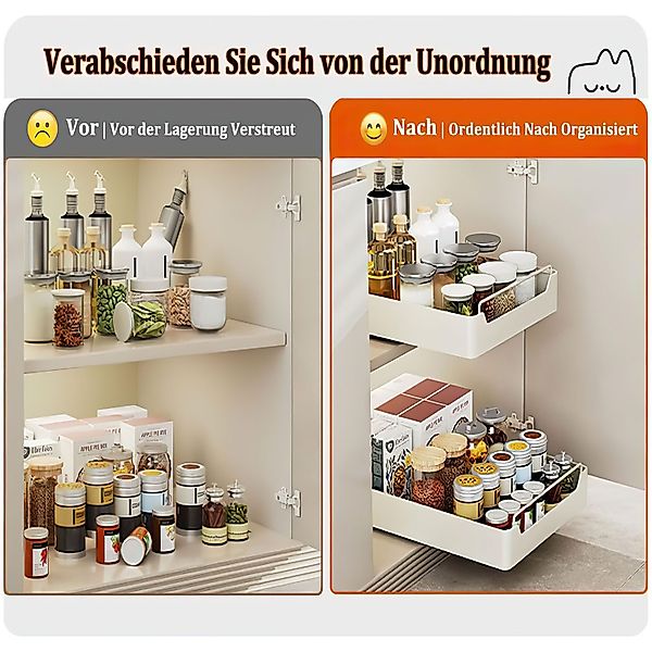 Refined Living Ablageregal 2 tlg Schrank-Organizer günstig online kaufen