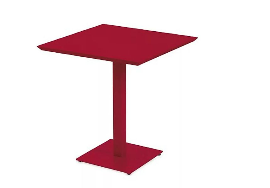 Gartentisch Mogan aus Metall 70x70 cm rot günstig online kaufen