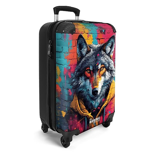 NoBoringSuitcases.com© Hartschalen-Trolley Bunter Fuchs mit Fell günstig online kaufen