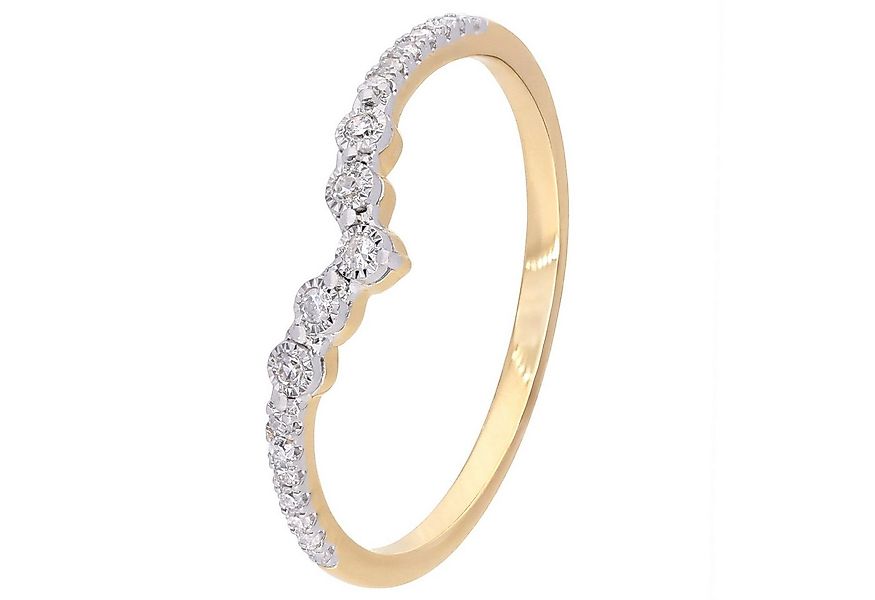 Glizz Goldring Damen Diamant-Gold 333/8K günstig online kaufen