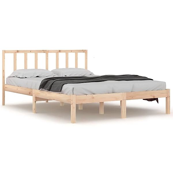 vidaXL Massivholzbett Kiefer 135x190 cm 4FT6 Double1118792 günstig online kaufen