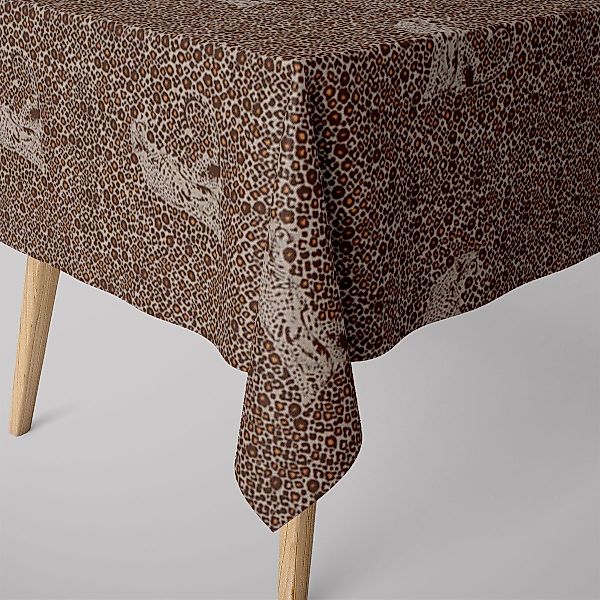 SCHÖNER LEBEN. Tischdecke Tischdecke Leinenlook Leoparden günstig online kaufen