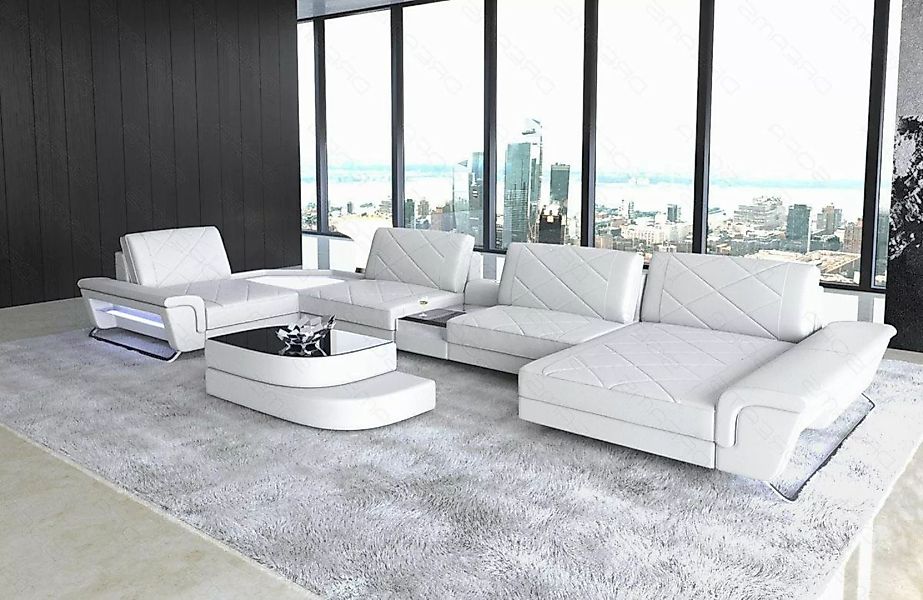 Sofa Dreams Wohnlandschaft Leder Couch Sofa Ferrara Ledersofa mit günstig online kaufen