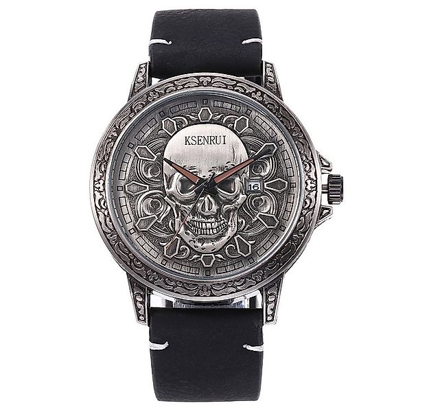 Einkaufszauber Digitaluhr Armbanduhr Skull Totenkopf Silber Einkaufszauber, günstig online kaufen