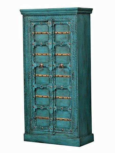 Casa Moro Drehtürenschrank Orientalischer Schrank Türkis Adna 90x40x185 cm günstig online kaufen