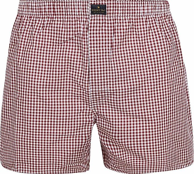Steppin' Out Boxershort Vichy Rot - Größe L günstig online kaufen
