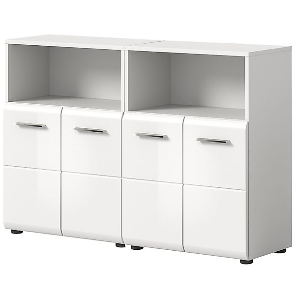 Inn.Furn Badezimmer Kommode Set in Weiß Hochglanz 120 x 80 cm Cover günstig online kaufen