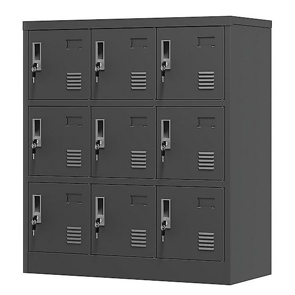 MC Star Mehrzweckschrank 9-Türige Metall-Schränke für Büro, Fitnessstudio, günstig online kaufen
