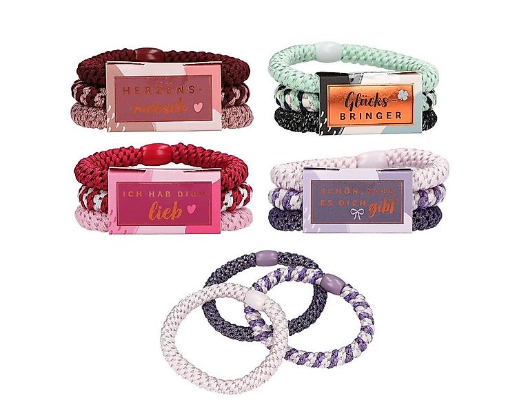 Depesche Badaccessoire-Set LOVIES 1x Haargummi Set - 3 Haargummis günstig online kaufen