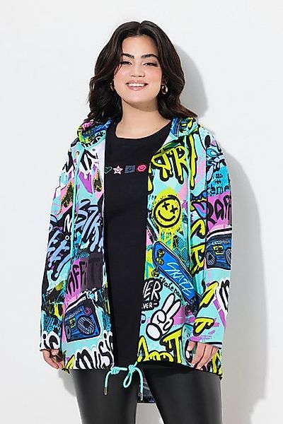 Angel of Style Sweatjacke Sweatjacke A-Linie Graffiti-Muster günstig online kaufen