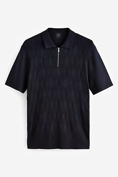 Next Poloshirt Gestricktes Polo-Shirt mit Reißverschluss (1-tlg) günstig online kaufen