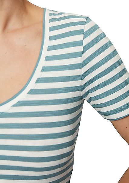 Marc O'Polo T-Shirt abgerundeter V-neck, locker günstig online kaufen