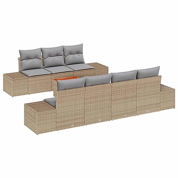 vidaXL Garten-Sofa-Set 8-Tlg Beige Hellgrau 3356586 günstig online kaufen