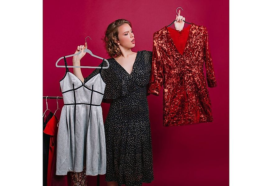 relaxdays Kleiderbügel Rutschfeste Kleiderbügel Set schwarz, (30er Set, 30- günstig online kaufen