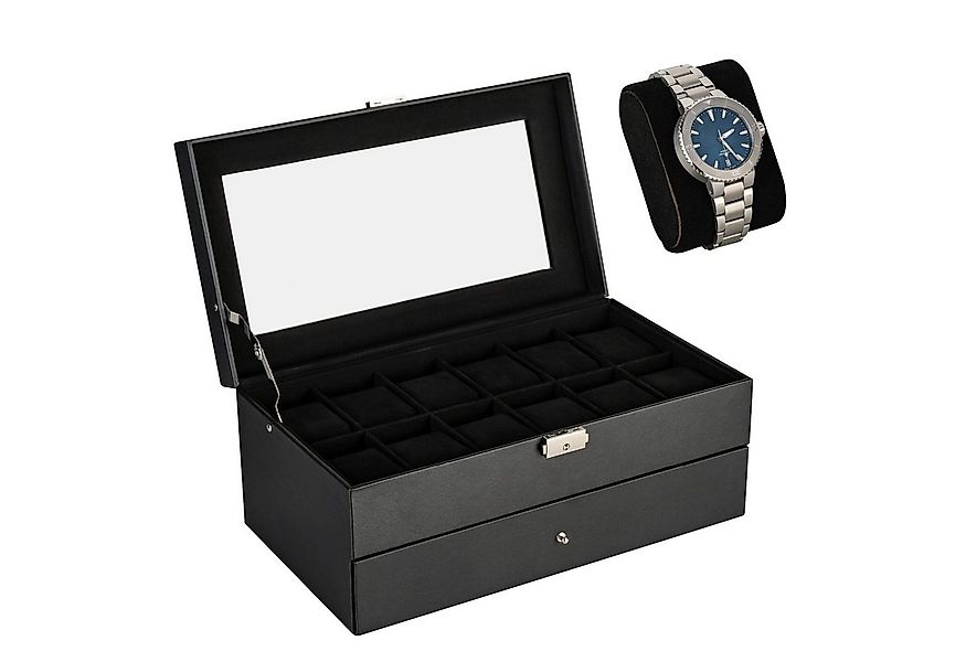 shelfmade Uhrenbox Uhren Aufbewahrung Uhrenbox Uhrenkoffer Uhrenkasten "Zür günstig online kaufen