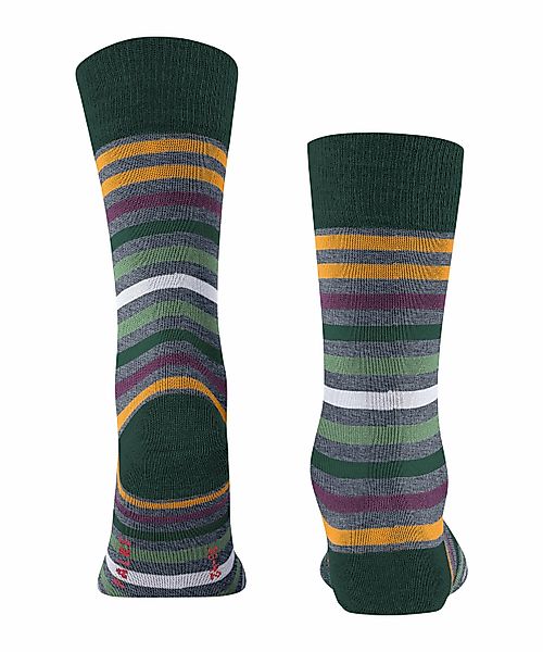 FALKE Tinted Stripe Herren Socken, 47-50, Blau, Streifen, Schurwolle, 13279 günstig online kaufen