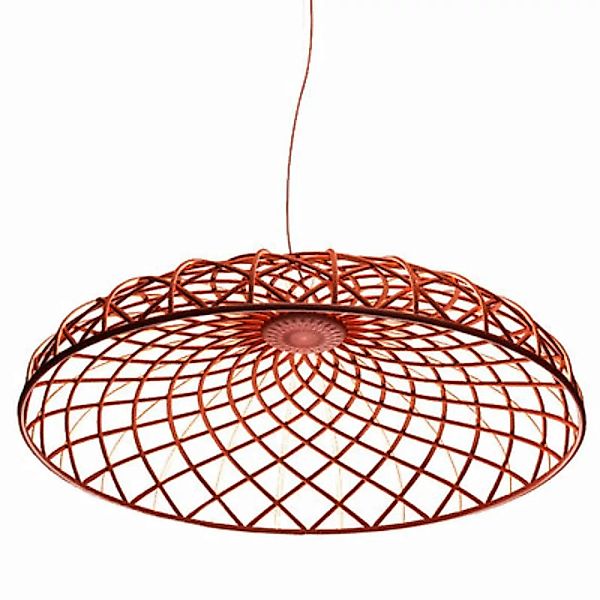 Pendelleuchte Skynest LED textil rot / Ø 90,4 cm - Recycling-Polyesterstoff günstig online kaufen