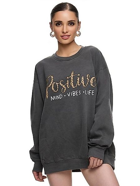Worldclassca Sweatshirt Worldclassca Oversized Sweatshirt POSITIVE Print La günstig online kaufen