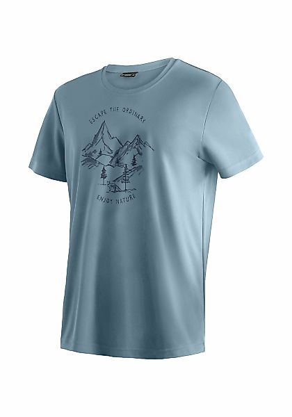 Maier Sports T-Shirt "Dieter Print" Herren Kurzarmshirt, leichtes Sommer Fu günstig online kaufen