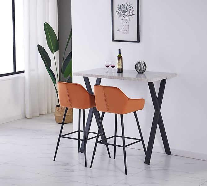 JYMTOM Barhocker Barhocker 2er-Set, gepolstert, Rückenlehne, günstig online kaufen