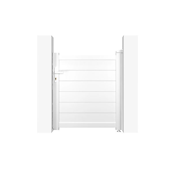 Casanoov Gartentür 1M Eiger H 115Cm & 2 Alu Pfosten H 166Cm Weiß günstig online kaufen