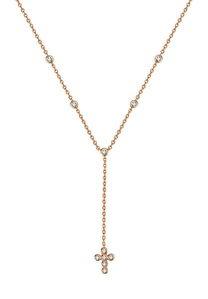 Hey Happiness Y-Kette Zirkonia Kreuz Anhänger, günstig online kaufen