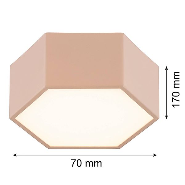 LED-Deckenleuchte Libre, pfirsichfarben, Stahl, 3.000 K günstig online kaufen