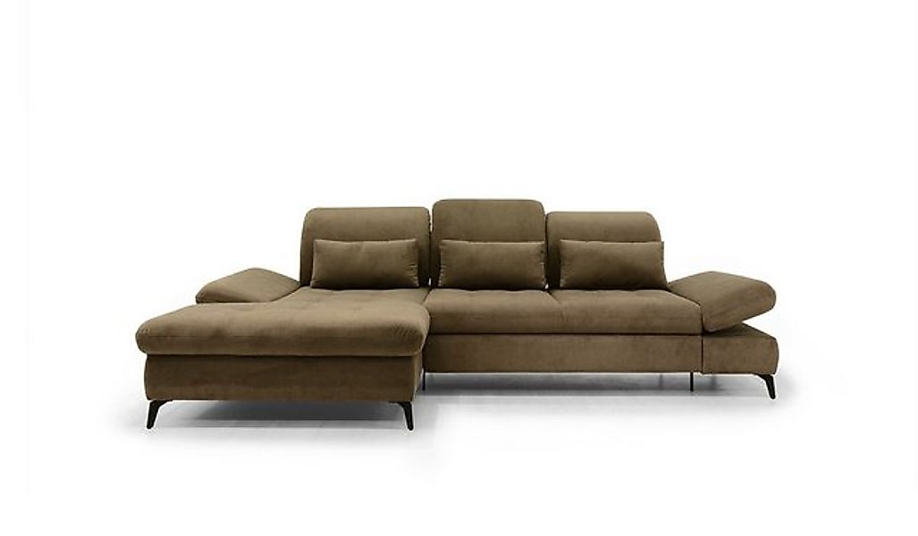 Hygger Möbelhaus Ecksofa Nola L-Form 300 x 170 cm. Wahlweise mit Bettfunkti günstig online kaufen