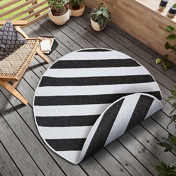 my home Teppich "Alan Wendeteppich" rund 5 mm Höhe Beidseitig nutzbar, Stre günstig online kaufen