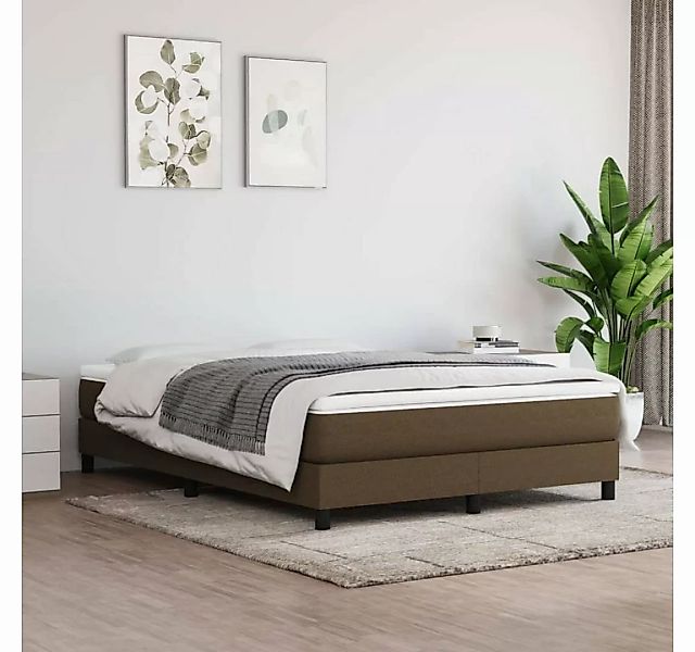 furnicato Bett Boxspringbett mit Matratze Dunkelbraun 160x200 cm Stoff günstig online kaufen