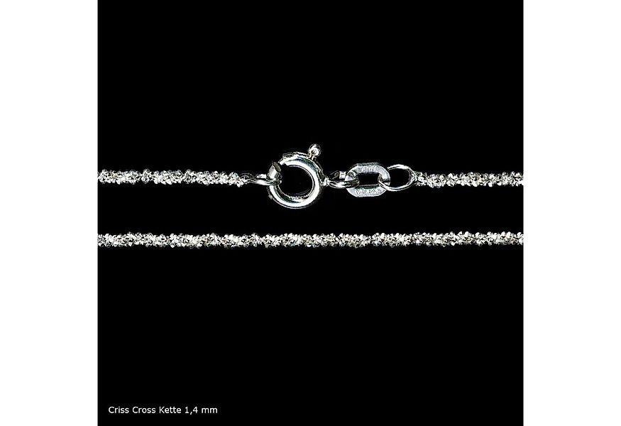 HOPLO Panzerkette Silberkette Criss-Cross-Kette Länge 45cm - Breite 1,4mm - günstig online kaufen