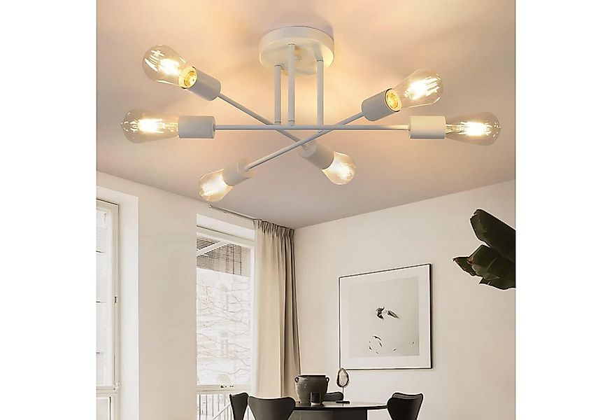 ZMH Deckenleuchte Deckenlampe Vintage Wohnzimmer E27, LED wechselbar, Warmw günstig online kaufen