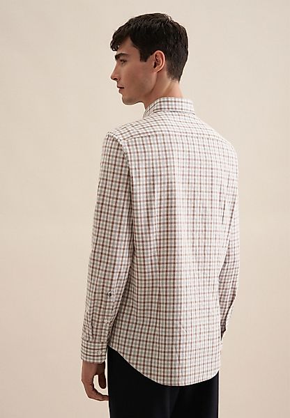 seidensticker Flanellhemd Slim Slim Langarm Button-Down-Kragen günstig online kaufen