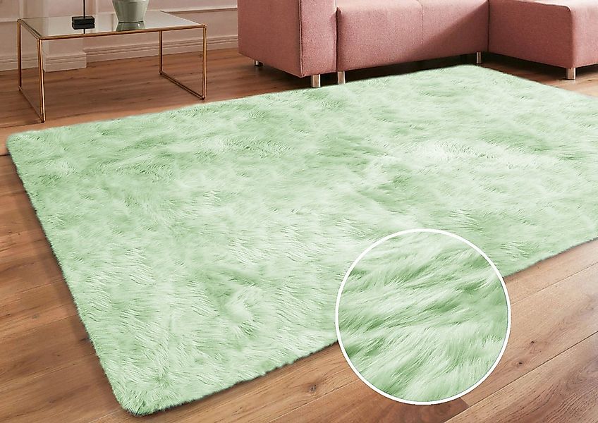 my home Hochflor-Teppich Valeria, Fellteppich, kuschelig, flauschig, rechte günstig online kaufen