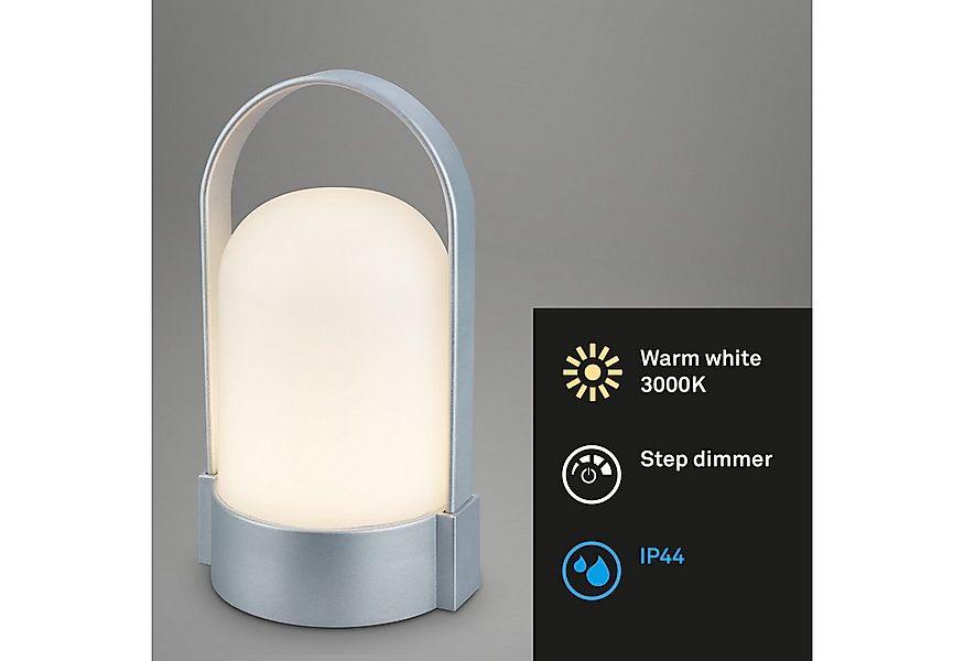 Briloner Leuchten Tischleuchte LED Tischlampe Warmweiß Akku dimmbar Indoor günstig online kaufen