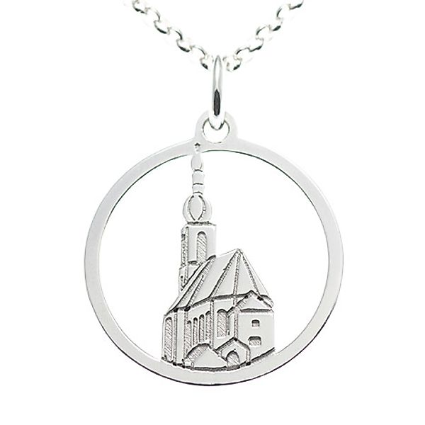 Goettgen Anhänger Ramsauer Kirche St. Sebastian 925 Silber mit Kette 45cm günstig online kaufen