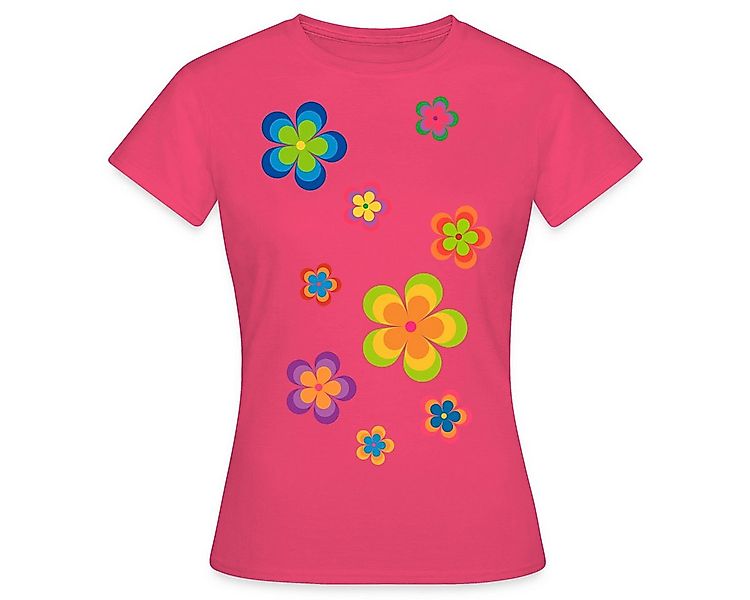 Spreadshirt T-Shirt Hippie Flower Power Blumen Frauen T-Shirt (1-tlg) günstig online kaufen