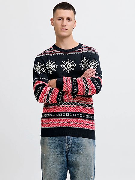 Jack & Jones Strickpullover "JJXMAS NOEL KNIT CREW NECK" günstig online kaufen