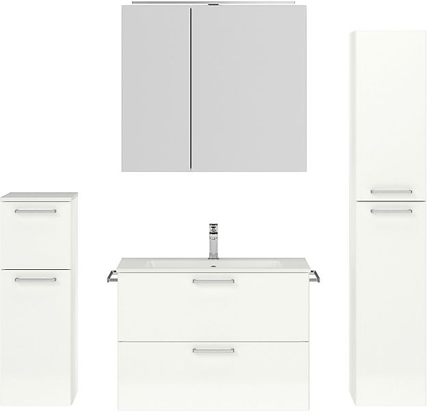 nobilia® Badmöbel-Set »Tolvina«, (4 St., vormontiert, mit Soft-Close), inkl günstig online kaufen