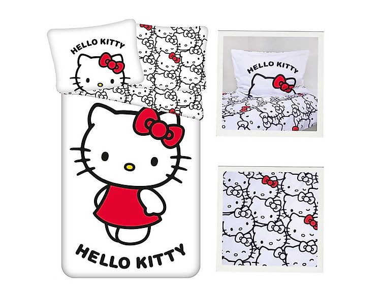 Hello Kitty Bettwäsche Bettwäsche Hello Kitty Wende-Bettbezug, 2-tlg, 140x2 günstig online kaufen