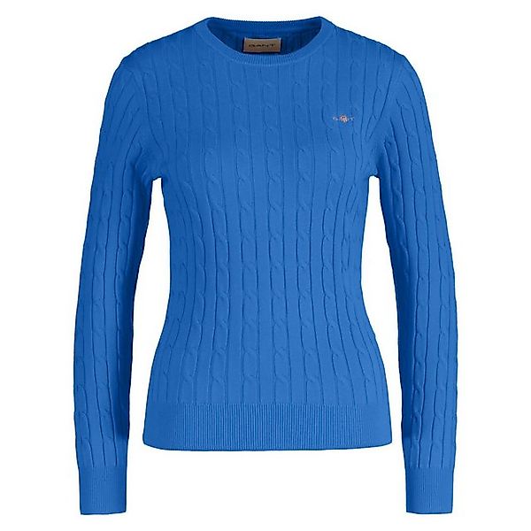 Gant Sweater Damen Pullover - STRETCH COTTON CABLE C-NECK günstig online kaufen