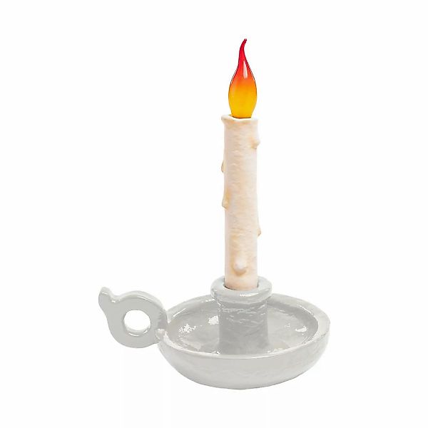 SELETTI Grimm Bugia Dekotischlampe Kerzenform weiß günstig online kaufen