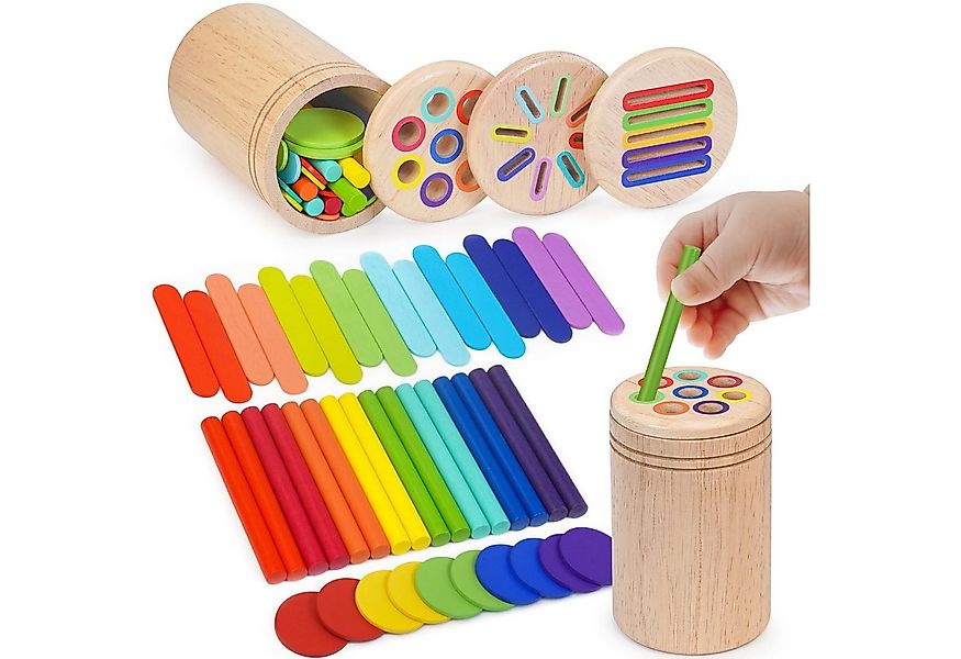 FOUORTUNATE-BEE Lernspielzeug 3-in-1 Montessori Spielzeug ab 1 2 3 Jahre (H günstig online kaufen