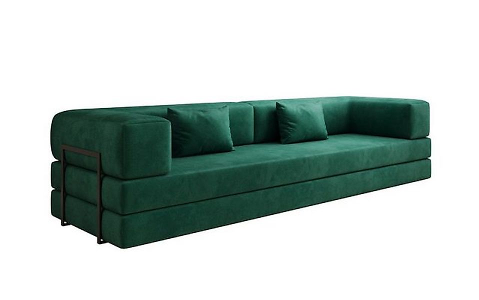 Luxusbetten24 Sofa Designer Sofa Lazy 3 Sitzer XXL Samt, mit Liegefunktion günstig online kaufen